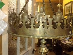 A Good Quality Gothic Revival Brass Ceiling Light - Thumbnail 4