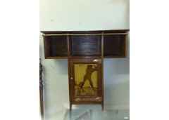 Shapland and Petter. A wall cabinet with Golfing panel and copper strap hinges - Thumbnail 1