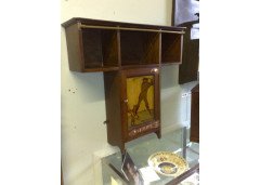 Shapland and Petter. A wall cabinet with Golfing panel and copper strap hinges - Thumbnail 2
