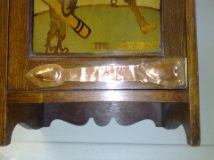 Shapland and Petter. A wall cabinet with Golfing panel and copper strap hinges - Thumbnail 4