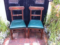 A W N Pugin for Gillows. A good pair of Gothic Revival oak sidechairs - Thumbnail 2
