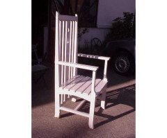 C R Mackintosh (style of). A white painted armchair - Thumbnail 2