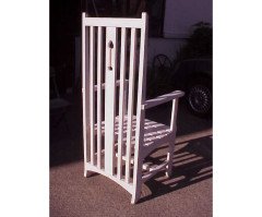 C R Mackintosh (style of). A white painted armchair - Thumbnail 3