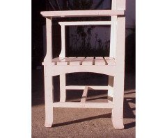C R Mackintosh (style of). A white painted armchair - Thumbnail 7