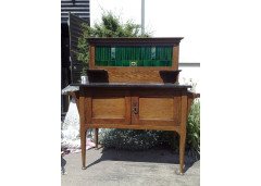 Harris Lebus retailed by Liberty and Co. An Arts and Crafts oak washstand - Thumbnail 1