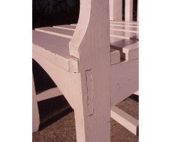 C R Mackintosh (style of). A white painted armchair - Thumbnail 8