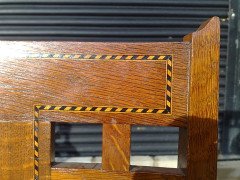 A set of four Arts and Crafts oak dining chairs - Thumbnail 14