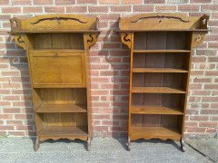 Liberty & Co. a Good Quality Arts & Crafts Golden Oak Bookcase & Matching Bureau Bookcase - Thumbnail 2