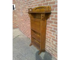 Liberty & Co. a Good Quality Arts & Crafts Golden Oak Bookcase & Matching Bureau Bookcase - Thumbnail 4