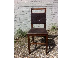 A rare Art Nouveau side chair with a beautiful Art Nouveau maiden - Thumbnail 1