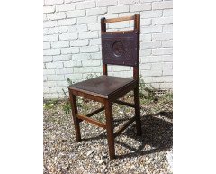 A rare Art Nouveau side chair with a beautiful Art Nouveau maiden - Thumbnail 2