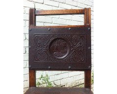 A rare Art Nouveau side chair with a beautiful Art Nouveau maiden - Thumbnail 4