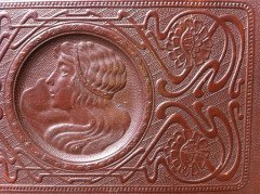 A rare Art Nouveau side chair with a beautiful Art Nouveau maiden - Thumbnail 6