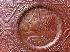 A rare Art Nouveau side chair with a beautiful Art Nouveau maiden - Thumbnail 7