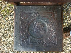 A rare Art Nouveau side chair with a beautiful Art Nouveau maiden - Thumbnail 8