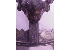 A period brass light fitting with winged Cherubs - Thumbnail 3