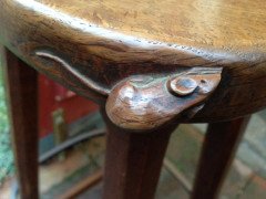 Robert Mouseman Thompson. A rare set of four early oak bar stools. - Thumbnail 3