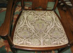 William Birch retailed by Liberty and Co. An inlaid mahogany armchair - Thumbnail 3