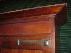 Liberty and Co. A walnut hall robe with fantastic hand formed copper handle - Thumbnail 4