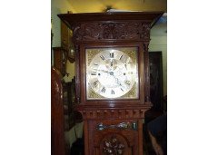 Shapland and Petter. An Arts and Crafts oak Grandfather clock of superior quality - Thumbnail 3