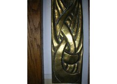 A rare pair of Seccessionist brass brackets depicting Glasgow Style Maidens - Thumbnail 4