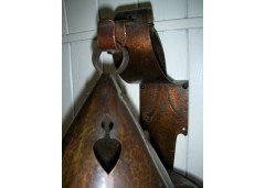Birmingham Guild of Handicraft. A set of four Arts and Crafts copper wall lights - Thumbnail 8
