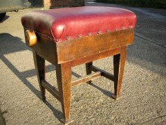 A Pair of Arts and Crafts Adjustable Walnut Piano Stools. - Thumbnail 2
