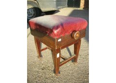 A pair of Arts and Crafts adjustable walnut piano stools. - Thumbnail 2