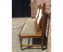 Wylie and Lochhead. Five Glasgow School Oak Benches with Shaped Back Rests. - Thumbnail 3