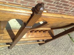 Wylie and Lochhead. Five Glasgow School Oak Benches with Shaped Back Rests. - Thumbnail 9