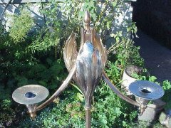 WAS Benson. A stunning pair of silver plated and copper candelabras - Thumbnail 3