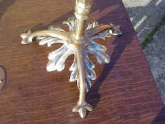 WAS Benson. A stunning pair of silver plated and copper candelabras - Thumbnail 4