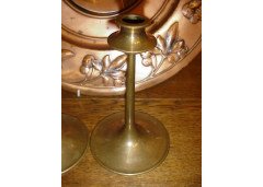 Dryad. a Pair of Brass Candlesticks - Thumbnail 3