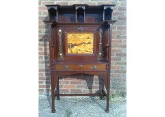 Shapland and Petter. A bureau bookcase with a beautiful marquetry panel - Thumbnail 1