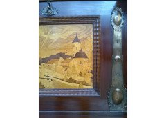 Shapland and Petter. A bureau bookcase with a beautiful marquetry panel - Thumbnail 5