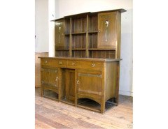 M H Baillie Scott (attributed). An Arts and Crafts sideboard with his famous Daffodil design hand painted - Thumbnail 1