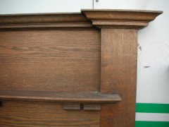 An Arts and Crafts oak fire surround - Thumbnail 2