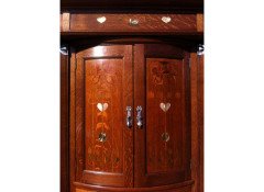 Shapland and Petter. A good Arts and Crafts oak bedroom pair with abalone - Thumbnail 5