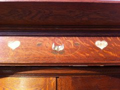 Shapland and Petter. A good Arts and Crafts oak bedroom pair with abalone - Thumbnail 7