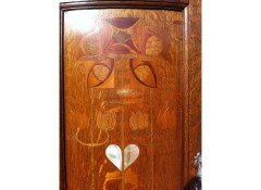 Shapland and Petter. A good Arts and Crafts oak bedroom pair with abalone - Thumbnail 10