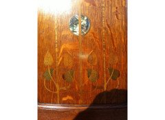 Shapland and Petter. A good Arts and Crafts oak bedroom pair with abalone - Thumbnail 11