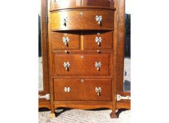 Shapland and Petter. A good Arts and Crafts oak bedroom pair with abalone - Thumbnail 16