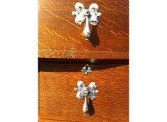 Shapland and Petter. A good Arts and Crafts oak bedroom pair with abalone - Thumbnail 19