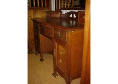 Shapland and Petter. A good Arts and Crafts oak bedroom pair with abalone - Thumbnail 22