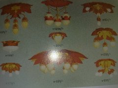 WAS Benson. A brass ceiling light in the form of a large flower - Thumbnail 4