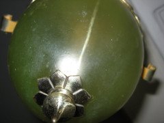 An Arts and Crafts ceiling light with green glass liner - Thumbnail 2
