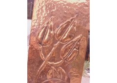 A Glasgow School copper mirror with fantastic stylised Glasgow Roses to each side - Thumbnail 4