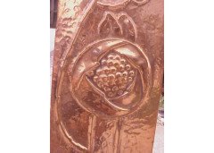 A Glasgow School copper mirror with fantastic stylised Glasgow Roses to each side - Thumbnail 5
