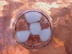 A Glasgow School copper mirror with fantastic stylised Glasgow Roses to each side - Thumbnail 7