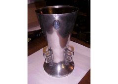 A superb Tudric conical vase with wonderful Turquoise stones - Thumbnail 2